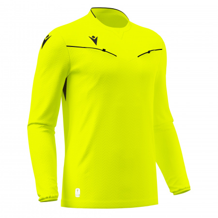 Футболка судейская проф. MACRON PONNET ECO SHIRT LS NEON YELLOW