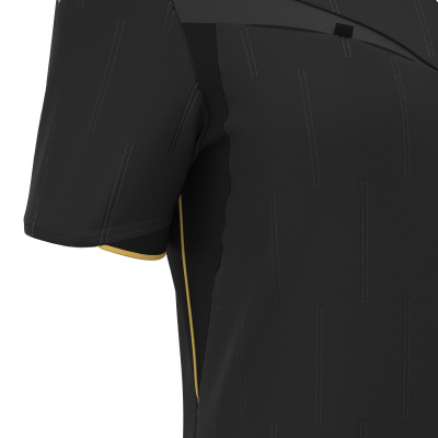 Футболка судейская проф. женская MACRON TESS ECO SHIRT SS BLACK/GOLD