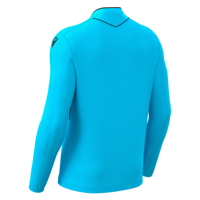 Футболка судейская проф. MACRON MENDEZ ECO SHIRT LS NEON SKY BLUE/ BLACK