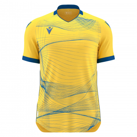 Футболка спортивная MACRON WYVERN ECO SHIRT YELLOW/ROYAL BLUE