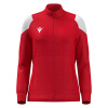 Олимпийка парадная женская MACRON VALKYRIA FULL ZIP TOP RED/WHITE
