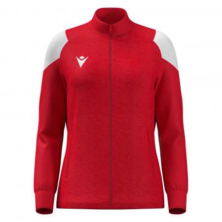Олимпийка парадная женская MACRON VALKYRIA FULL ZIP TOP RED/WHITE
