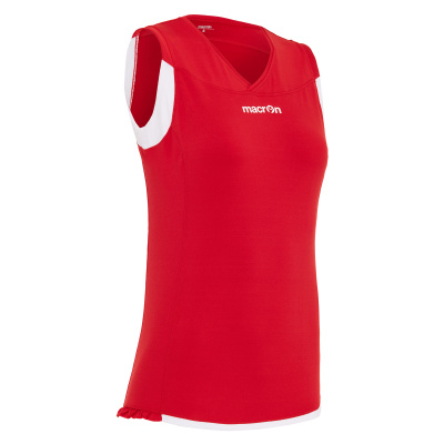 Майка спортивная MACRON MERCURY SLEEVELESS SHIRT RED/WHITE
