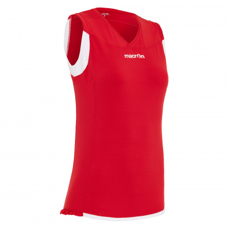 Майка спортивная MACRON MERCURY SLEEVELESS SHIRT RED/WHITE