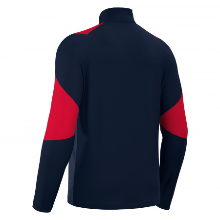 Толстовка тренировочная MACRON IZEL TRAINING 1/4 ZIP TOP NAVY/RED