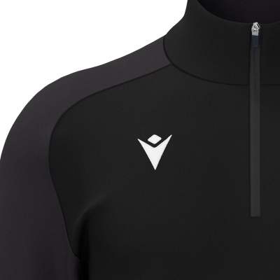 Толстовка тренировочная женская MACRON LENA TRAINING 1/4 ZIP TOP BLACK/DARK GREY