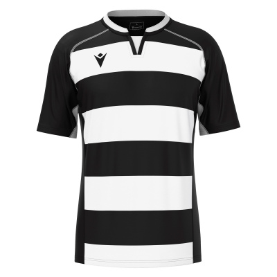 Регбийка игровая MACRON ALABASTER SHIRT BLACK/WHITE