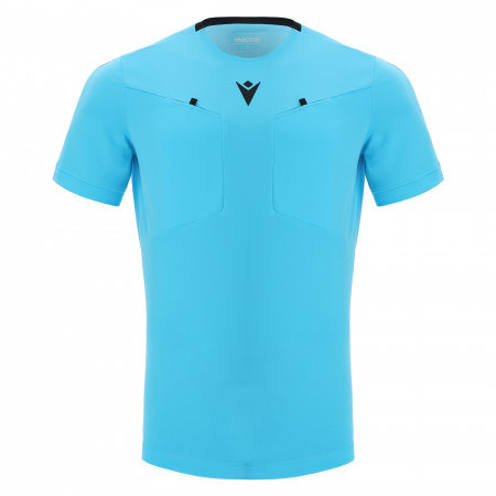 Футболка судейская проф. MACRON FRISK SHIRT NEON SKY BLUE/BLACK