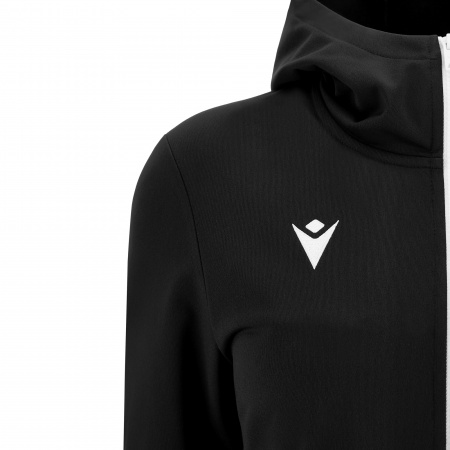 Олимпийка парадная женская MACRON BASTET FULL ZIP TOP BLACK/WHITE