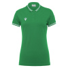 Поло спортивное женское х/б MACRON HAMBO POLO GREEN/WHITE