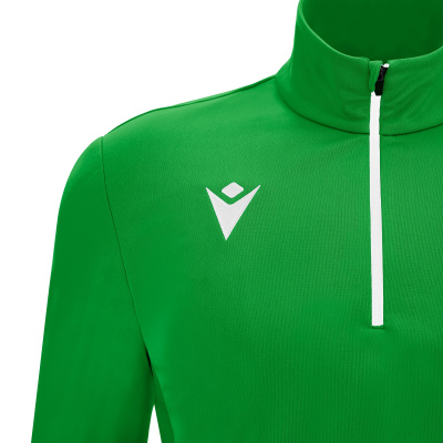 Толстовка тренировочная MACRON PIAVE TRAINING 1/4 ZIP TOP GREEN/WHITE