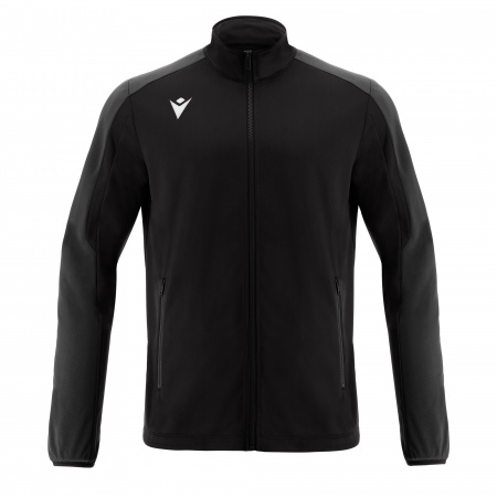 Олимпийка спортивная MACRON SETH FULL LENGTH ZIP TOP BLACK/DARK GREY