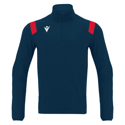 Толстовка тренировочная MACRON GANGE TRAINING 1/4 ZIP TOP NAVY/RED