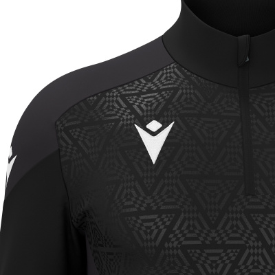 Толстовка тренировочная MACRON YARUGA TRAINING 1/4 ZIP TOP BLACK/DARK GREY