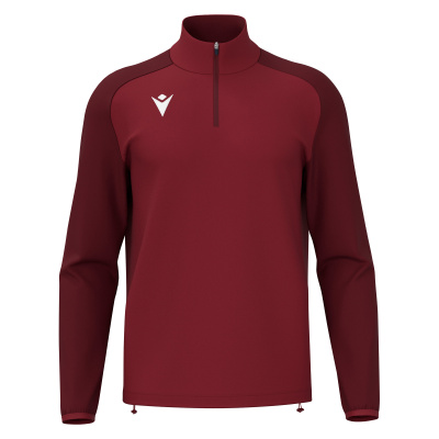 Толстовка тренировочная MACRON ISEN 1/4 ZIP TOP CARDINAL/DARK CARDINAL