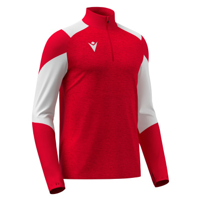 Толстовка тренировочная MACRON IZEL TRAINING 1/4 ZIP TOP RED/WHITE