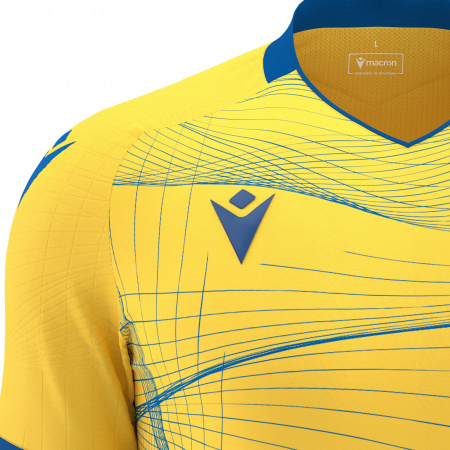 Футболка спортивная MACRON WYVERN ECO SHIRT YELLOW/ROYAL BLUE