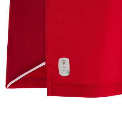 Футболка спортивная женская MACRON STEEL ECO SHIRT RED/DARK RED/WHITE