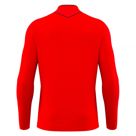 Футболка судейская проф. MACRON MENDEZ ECO SHIRT LS BRIGHT RED/BLACK