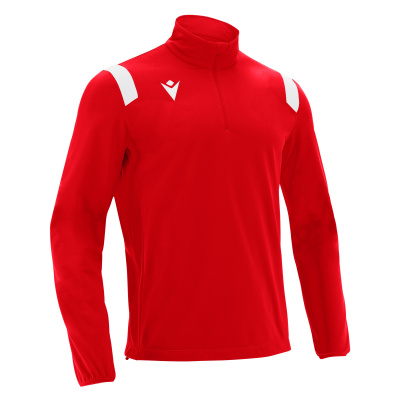 Толстовка тренировочная MACRON GANGE TRAINING 1/4 ZIP TOP RED/WHITE