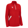 Толстовка тренировочная женская MACRON MAIRA TRAINING 1/4 ZIP TOP RED/WHITE