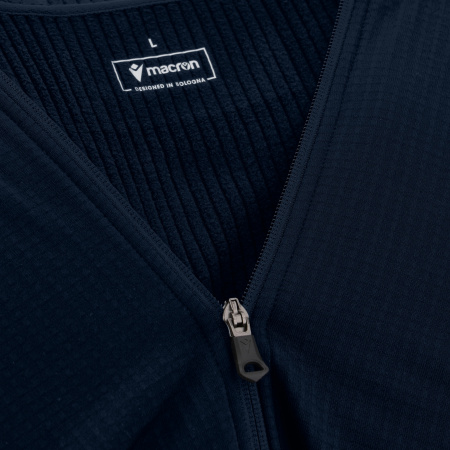 Олимпийка спортивная MACRON SUCCESS FULL ZIP HOODED 3D TOP NAVY/LIGHT NAVY