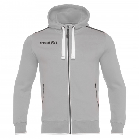 Олимпийка спортивная MACRON MOTOWN FULL ZIP HOODED SWEATSHIRT GREY