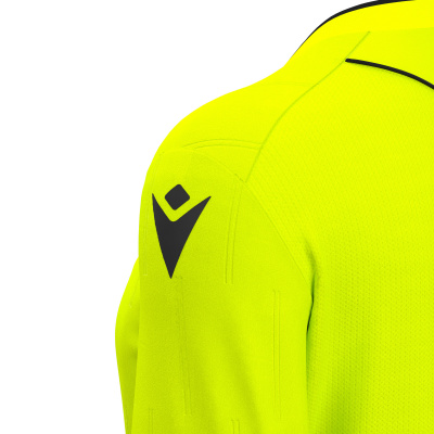 Футболка судейская проф. женская MACRON TESS ECO SHIRT SS NEON YELLOW/BLACK