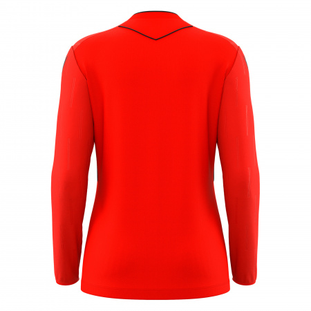 Футболка судейская проф. женская MACRON TESS ECO SHIRT LS BRIGHT RED/BLACK