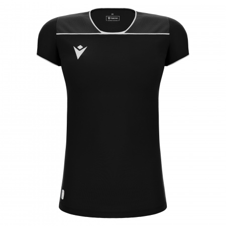 Футболка спортивная женская MACRON STEEL ECO SHIRT BLACK/DARK GREY/WHITE