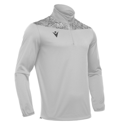 Толстовка тренировочная MACRON TAGUS 1/4 ZIP TOP SILVER/ANTHRACITE
