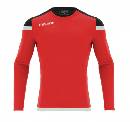 Футболка спортивная MACRON TITAN SHIRT LS RED/BLACK/WHITE