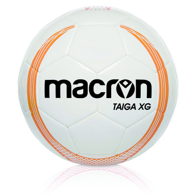 Мяч футбольный тренировочный MACRON TAIGA XG N.3 BALL (ЗАКАЗ ОТ 12 ШТУК) WHITE/ORANGE