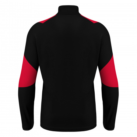 Толстовка тренировочная MACRON IZEL TRAINING 1/4 ZIP TOP BLACK/RED