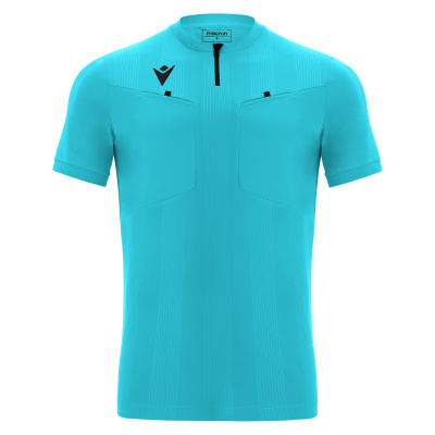 Футболка судейская проф. MACRON DIENST ECO SHIRT NEON SKY BLUE/BLACK