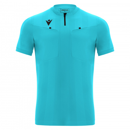 Футболка судейская проф. MACRON DIENST ECO SHIRT NEON SKY BLUE/BLACK