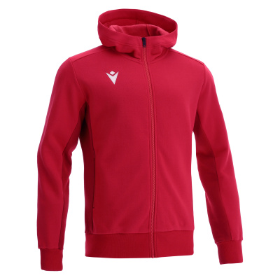 Олимпийка спортивная MACRON TRUMPET FULL ZIP HOODED SWEATSHIRT RED/DARK RED