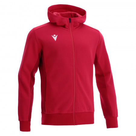 Олимпийка спортивная MACRON TRUMPET FULL ZIP HOODED SWEATSHIRT RED/DARK RED
