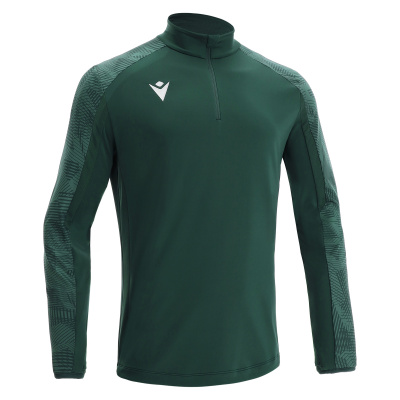 Толстовка тренировочная MACRON NARYN TRAINING 1/4 ZIP TOP BOTTLE GREEN/LIGHT BOTTLE GREEN