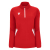 Толстовка тренировочная женская MACRON MAIRA TRAINING 1/4 ZIP TOP RED/WHITE