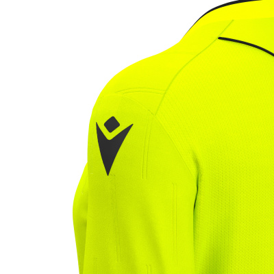 Футболка судейская проф. женская MACRON TESS ECO SHIRT LS NEON YELLOW/BLACK