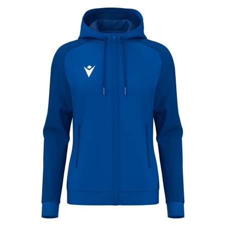 Олимпийка парадная женская MACRON ATLAS HOODY FULL LENGTH ZIP TOP ROYAL BLUE/DARK ROYAL BLUE