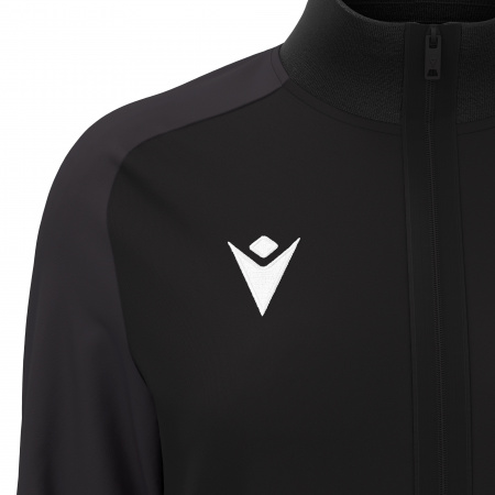 Олимпийка парадная женская MACRON RAMA FULL LENGTH ZIP TOP BLACK/DARK GREY