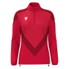Толстовка тренировочная женская MACRON ANORA TRAINING 1/4 ZIP TOP RED/DARK RED