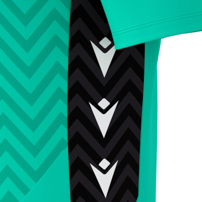 Футболка спортивная MACRON SCORPIO ECO SHIRT TURQUOISE/BLACK