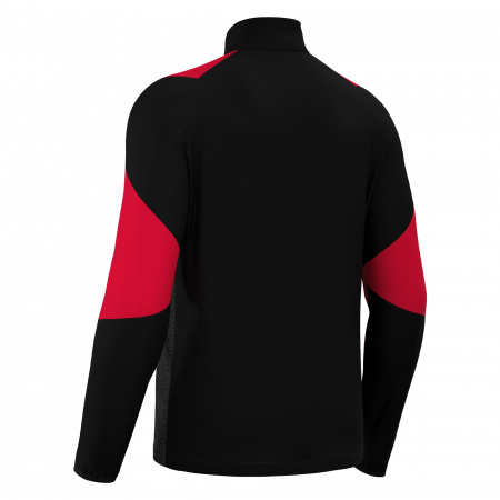 Толстовка тренировочная MACRON IZEL TRAINING 1/4 ZIP TOP BLACK/RED