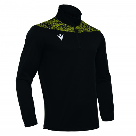 Толстовка тренировочная MACRON TAGUS 1/4 ZIP TOP BLACK/YELLOW