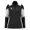 Толстовка тренировочная женская MACRON CHANTICO TRAINING 1/4 ZIP TOP BLACK/WHITE