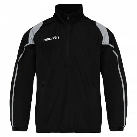 Куртка тренировочная MACRON CORAL 1/4 ZIP FLEECE INTERNAL SHOWERJACKET BLACK/GREY