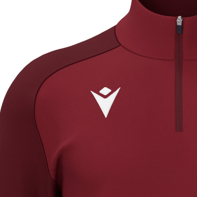 Толстовка тренировочная MACRON ISEN 1/4 ZIP TOP CARDINAL/DARK CARDINAL